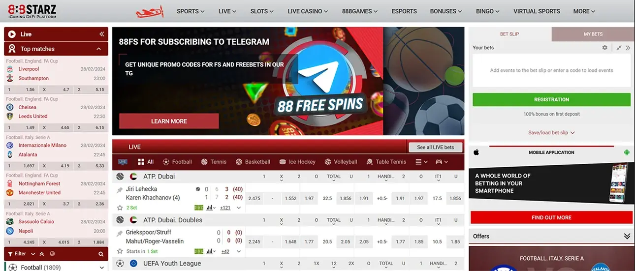 888STARZ betting. 